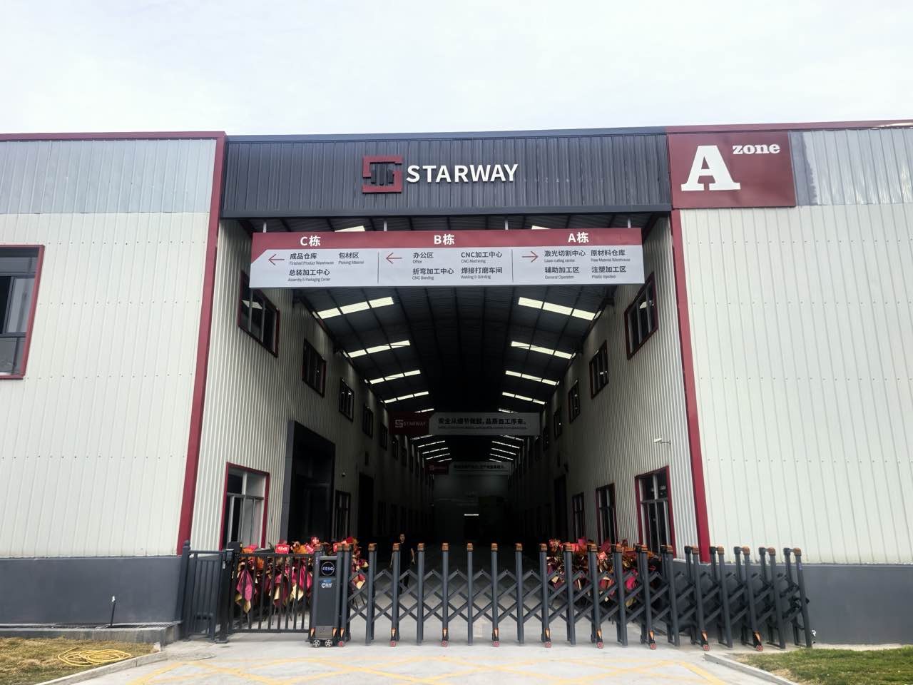 STARWAY Jingdezhen 厂区入口及车间分区指示牌